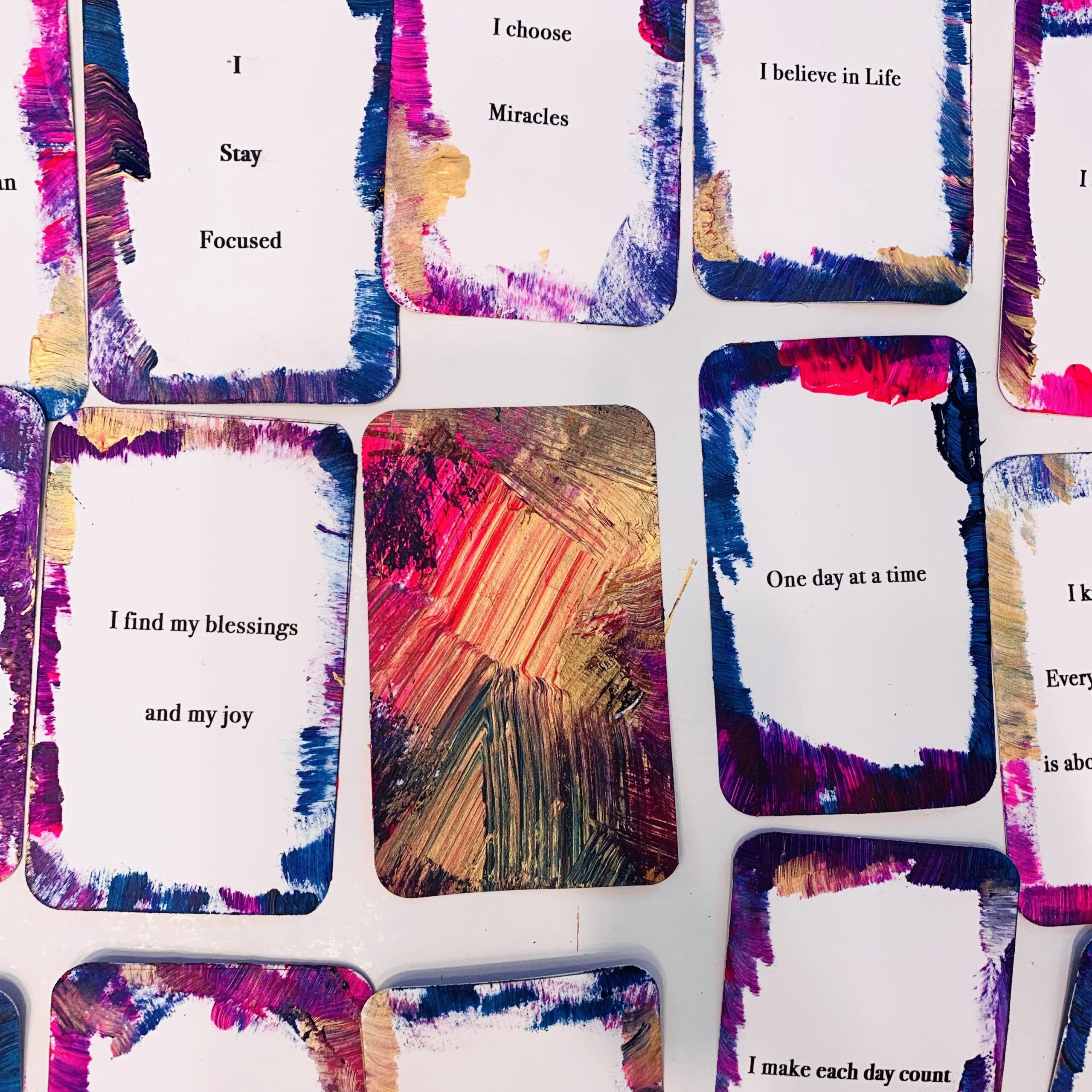 Hand painted Positive Affirmation Cards for friends with Cancer - Image 2