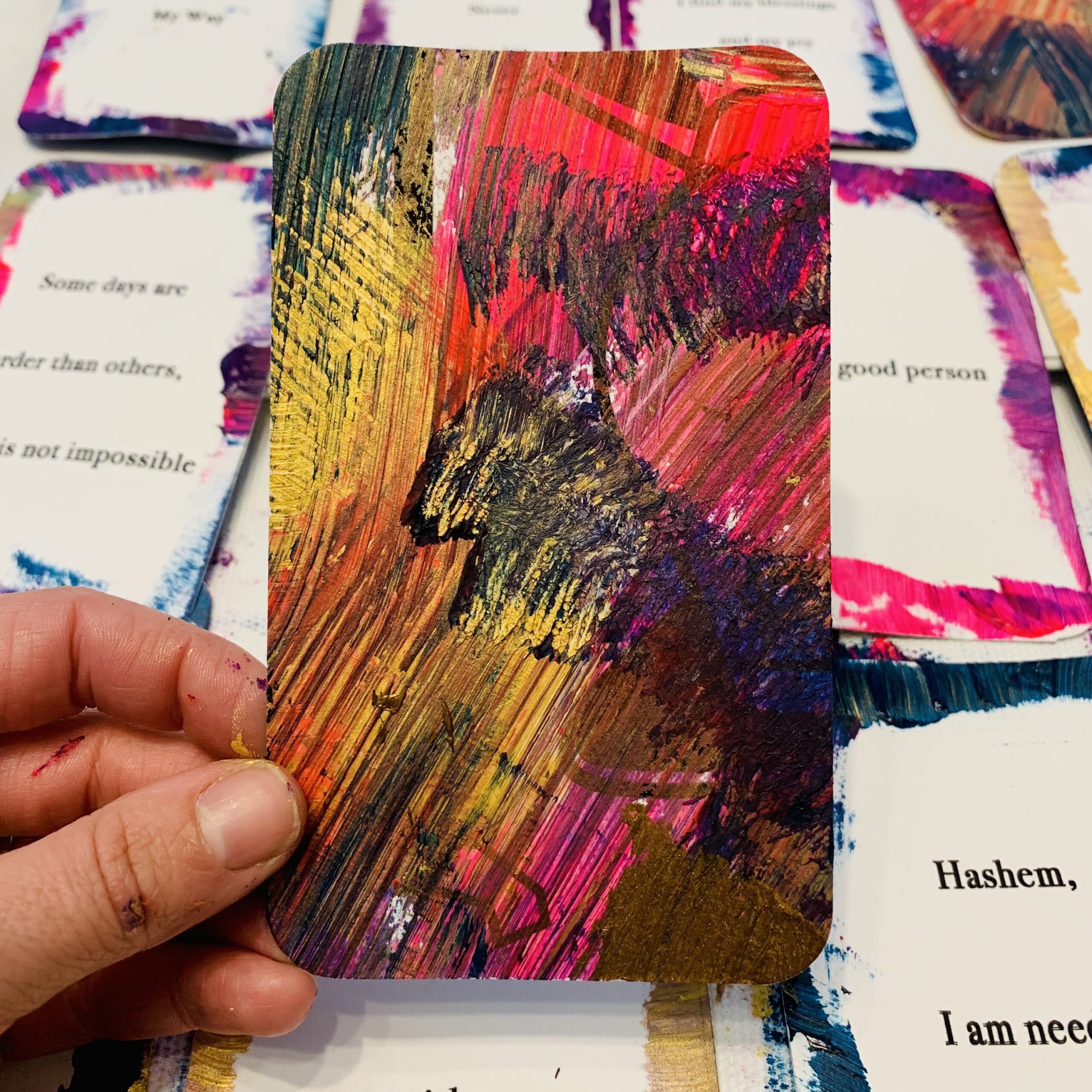 Hand painted Positive Affirmation Cards for friends with Cancer - Image 4