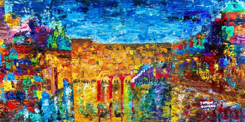 Jerusalem Skyline Giclée Fine Art Print (without Pasuk)